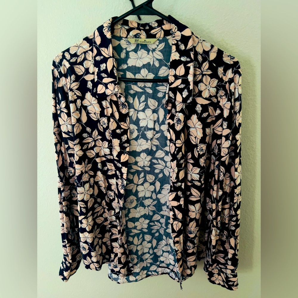 Gef-France/ Women's printed blouse/ wide silhouette/ Size XL